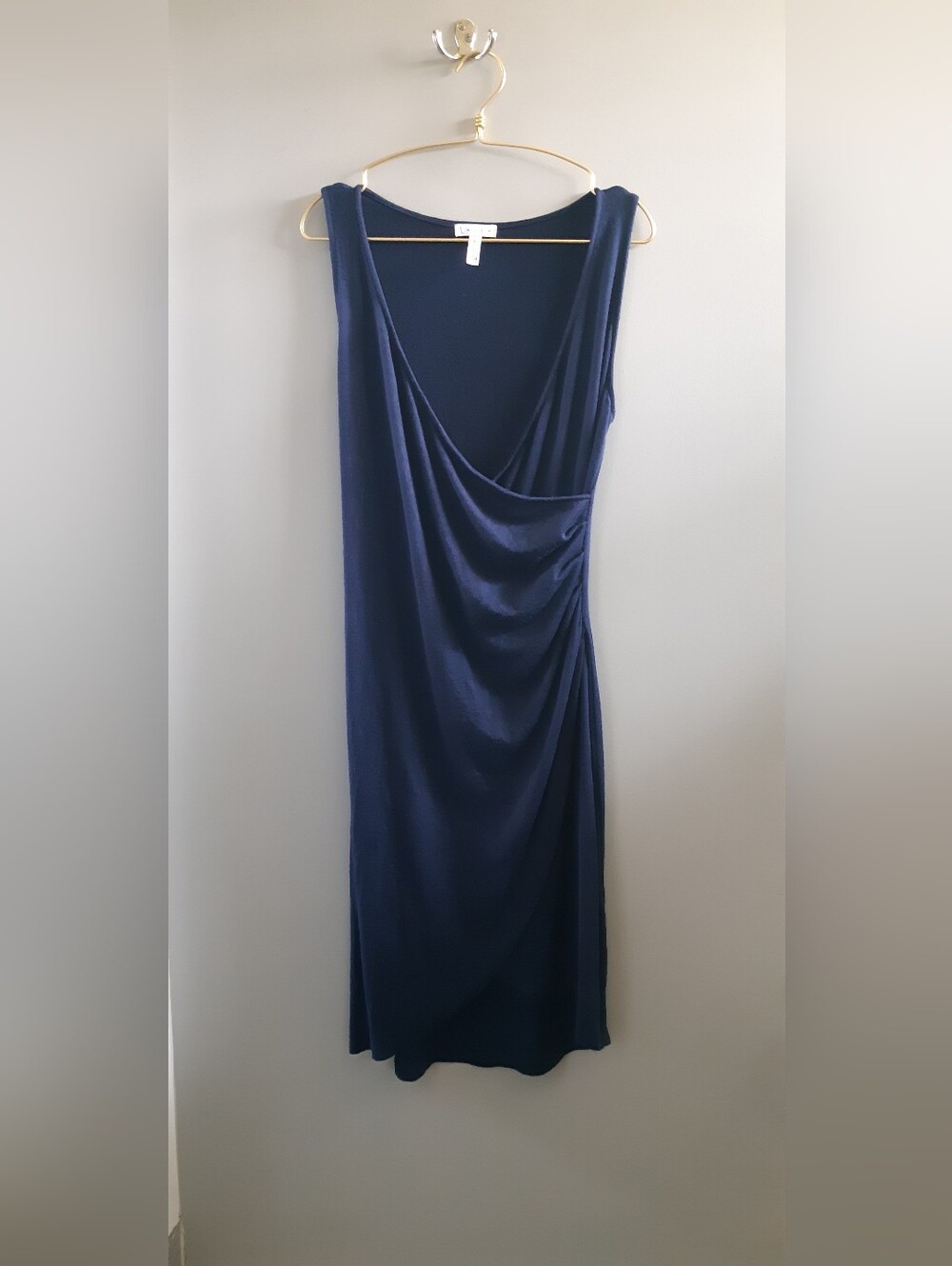Leith Navy Blue Midi Dress